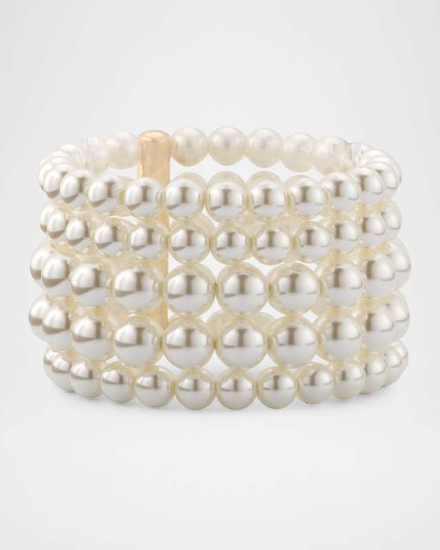 Five Strand Pearly Bracelet